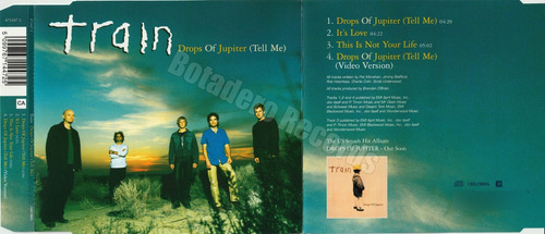 Train Drops Of Jupiter ( Tell Me) Cd Single Enhanced 2001 Uk Estándar (Usado)