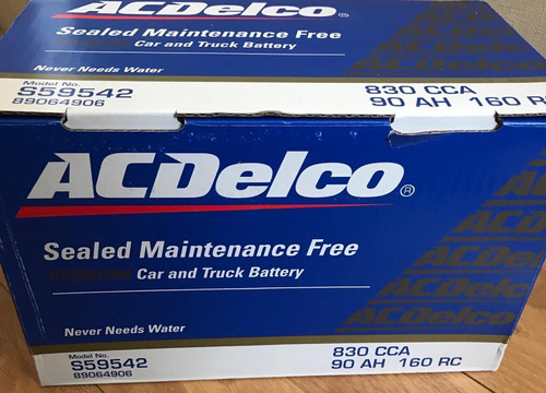 Acdelco 90 Amperes 830 Cca