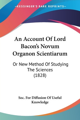 Libro An Account Of Lord Bacon's Novum Organon Scientiaru...