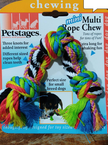 Imagen 4 de 6 de Mini Multirope Petstages Cuerda De Morder Perro Gato Mascota