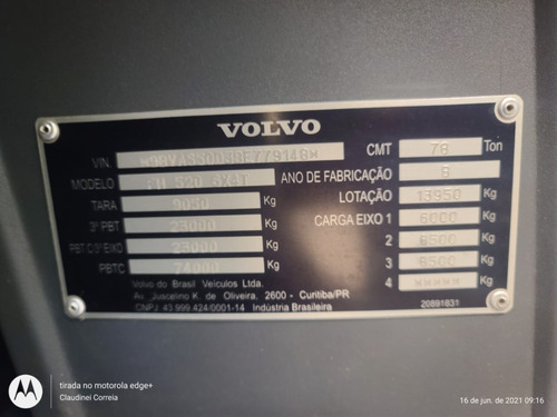 Imagem 6 de 9 de Fh 520 6x4 2009 Rodas De Aluminio Ishift
