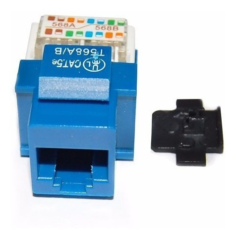 Jack Keystone Cat-5e Rj45 Azul (no Requiere Crimpeadora)