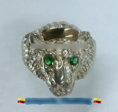 Anillo Hombre Leon En Oro Plata 