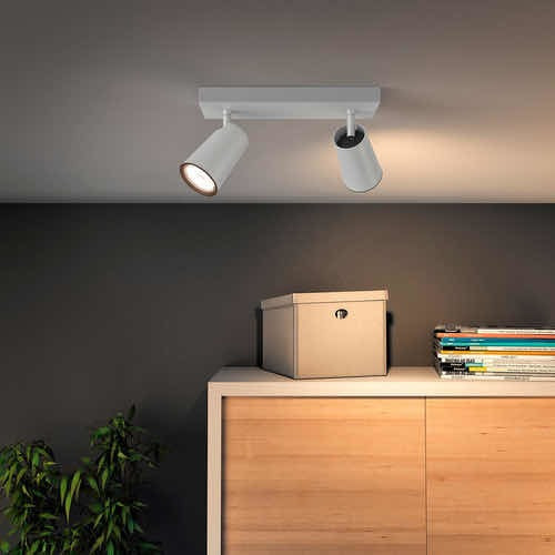 Imagen 4 de 6 de Aplique De Techo Philips Paisley Doble Blanco Gu10 Incluida
