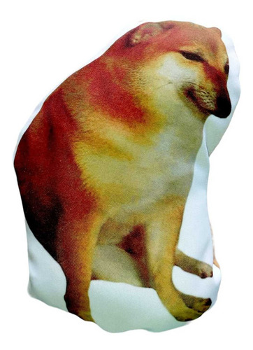 Perro Chems Cojin Decorativo 25 Cm Peluche Sublimado Meme