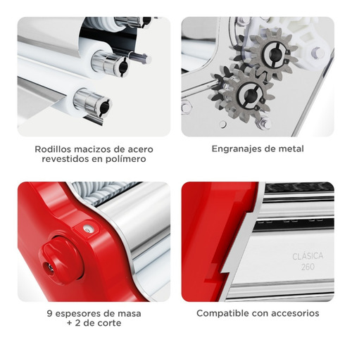 Imagen 4 de 9 de Pastalinda Máquina Clásica 260 Roja
