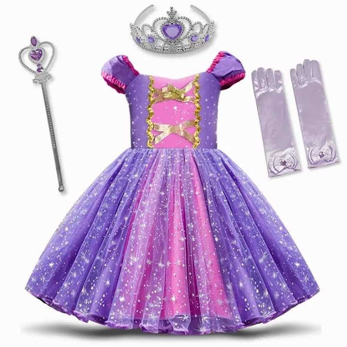 Disfraz Vestido De La Princesa Rapunzel Para Niña