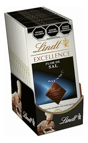 Lindt Excellence Chocolate Sal, 1200g Paquete De 12