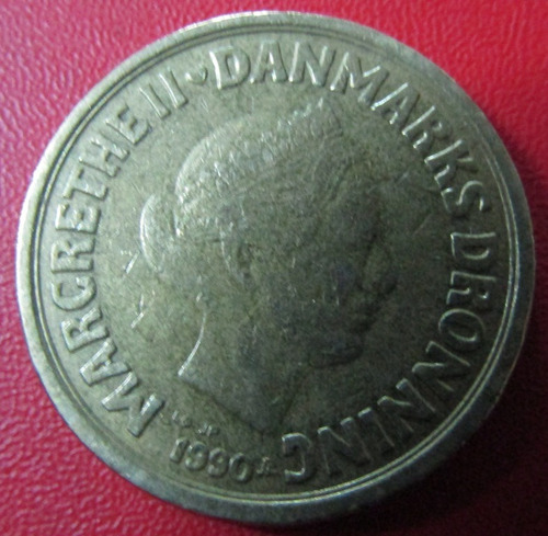 Dinamarca Moneda 20 Kroner 1990 Xf Margrethe I I