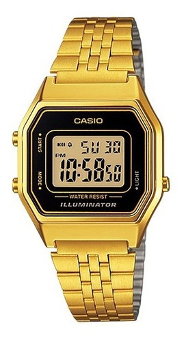 Relogio Casio La680wga-1d Cronometro Alarme Timer Wr Gold