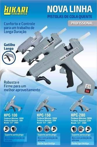 Pistola Cola Quente Profissional 280w Bivolt Chave +2 bastão de cola