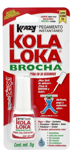 Pegamento Instantaneo Brocha Kola Loka Brocha de 5g