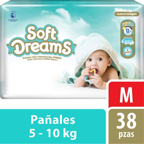 Pañal Soft Dreams Mediano 38 Pzas