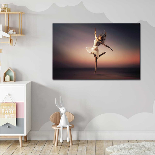 Cuadro Hermosa Bailarina De Ballet Clasico Canvas 130x60