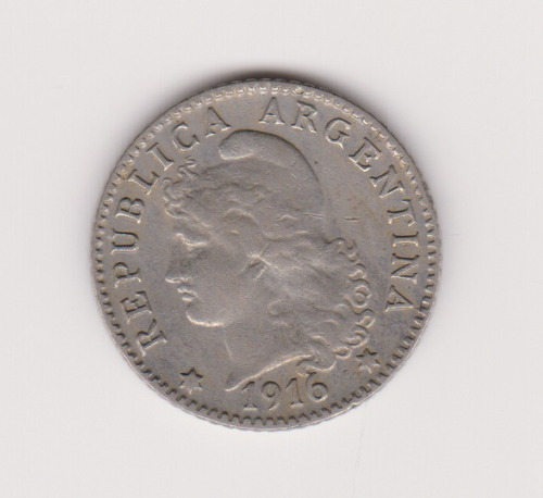 Moneda Argentina 5 Ctvs 1916 Janson 147 Excelente 