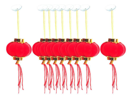 12 Faroles Chinos Rojos Decorativos Tradicionales De La Suer