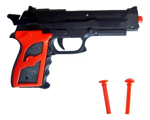 KIT C/ 2 Arminha Lança Dardos e Bolinhas Água Gel Pistola de Brinquedo Arma  Tipo Nerf Barato Criança