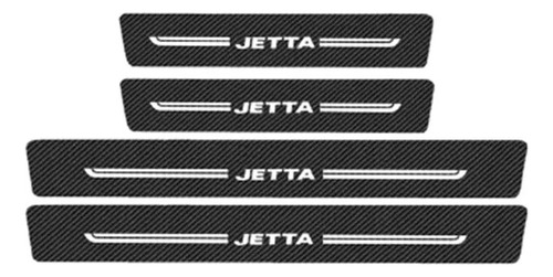 4 Stickers Protección Para Estribos Vw Jetta Fibra Carbono