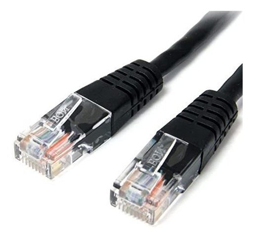 Cable Ethernet Cat5e 6ft - Negro - Patch - Moldeado - Corto