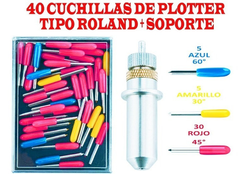 Cuchilla De Plotter Tipo Roland De 45g + Soporte De Cuchilla
