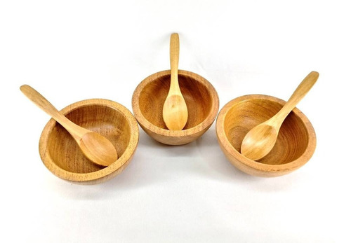 Imagen 7 de 9 de Cazuelas Cuenco De Madera De 8 Cm X 10u