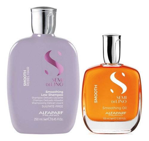 Shampoo Anti Frizz Sin Sal 250ml + Aceite Alfaparf Smooth