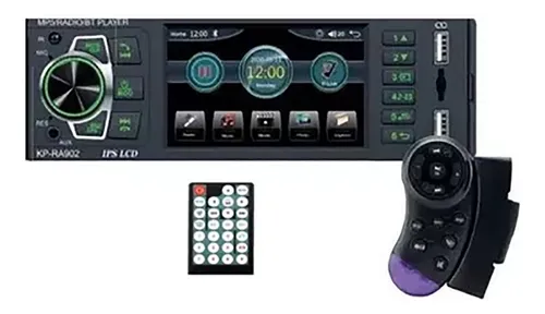 comprar Radio Dvd Bluetooth Mp5 1 Din 4 Pol Espelhamento Usb Aux Sd