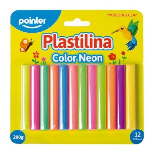 Plastilina Pointer 200 Grs Neon Modeling Clay (12 Colores)