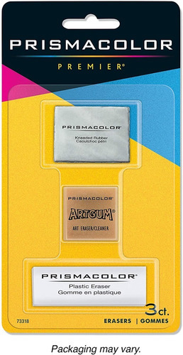 Imagen 2 de 2 de Kit 3 Borradores Borrador Blanco Goma Artgum Prismacolor New