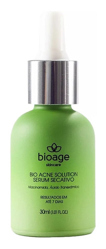 Bioage Serum Facial Anti Acne Secativo Acne Solution 30ml Tipo de pele acneicas