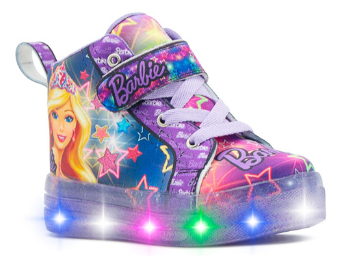 Tenis Luz Led Niña Moda Multicolor Estrellas Princesa 15-21