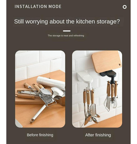 Utensilios De Cocina Montados En La Black_wall Mount