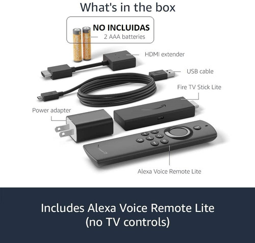 Amazon Fire TV Stick Lite de voz 2.ª generación Full HD 8GB negro con 1GB de memoria RAM
