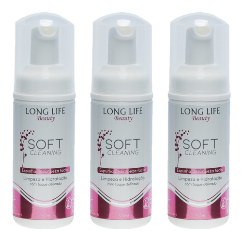 Imagem 1 de 3 de Kit 3 Sabonetes Mousse Facial Vegano Soft Cleaning Long Life