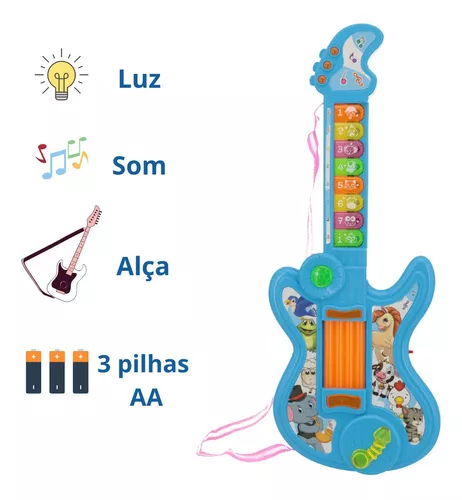 Descubra a Diversão Musical: Guitarrinha de Brinquedo com Sons de Ani