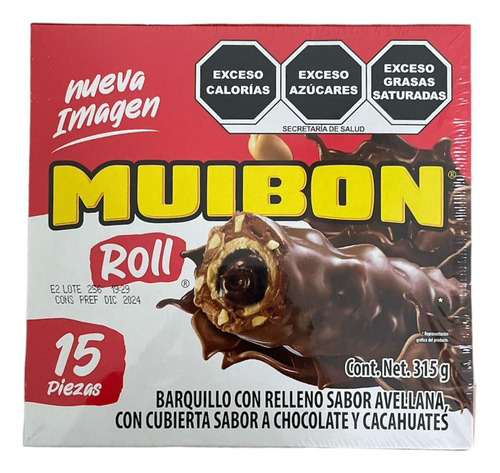 Muibon Roll Chocolate 15 Piezas 