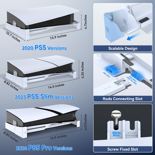 Soporte Horizontal Para Ps5, Ps5 Slim Y Ps5 Pro