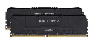 Memoria RAM Ballistix Sport gamer color negro 16GB 2 Crucial BL2K8G30C15U4B