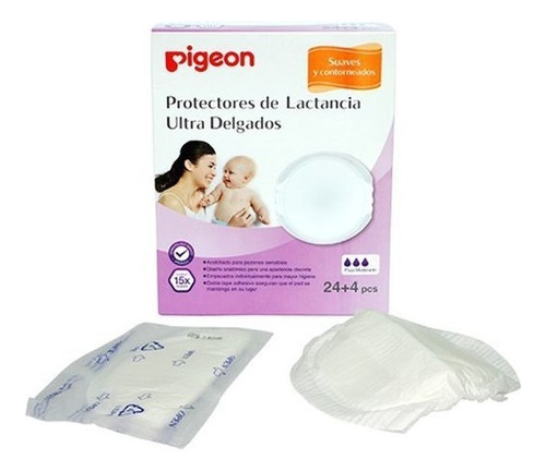 Protector Para Lactancia Ultra Delgados Pigeon 24+4 Und