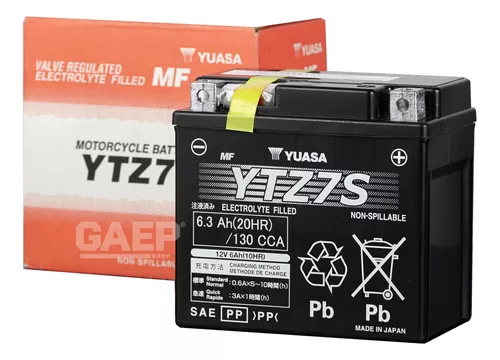 bateria yuasa yb9- (12v 6ah) recargable. - Direli Motos
