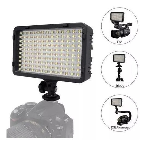 Led 160 Iluminador Camera Dsrl Canon Nikon Sony Pilha Ou Bat