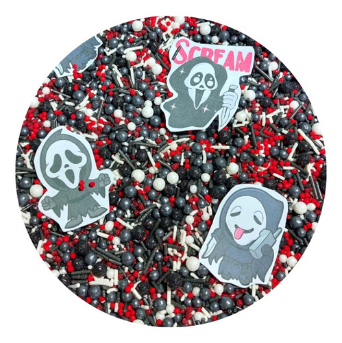 Sprinkle Confeti Mix Scream Negro Halloween