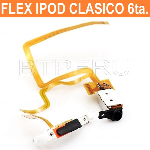 Flex Boton Jack Audio iPod Clasico 7ma. Gen 80gb 120gb 160gb