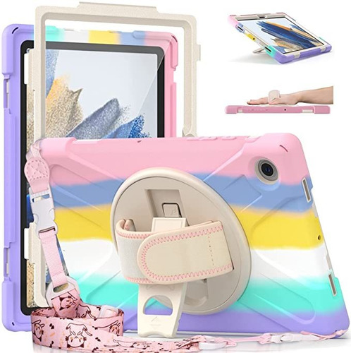 Funda C/protector De Pantalla Galaxy Tab A8 10.5 Case Pink