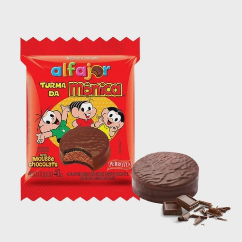 Alfajor Turma Da Mônica Mousse De Chocolate 18x40g