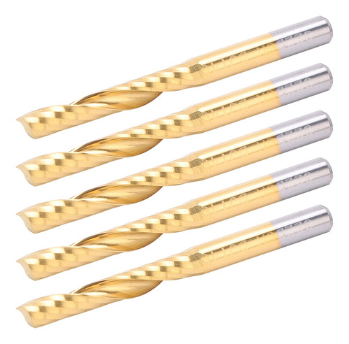 Juego De Fresas Cnc Router Bit, 5 Piezas, Brocas En Espiral