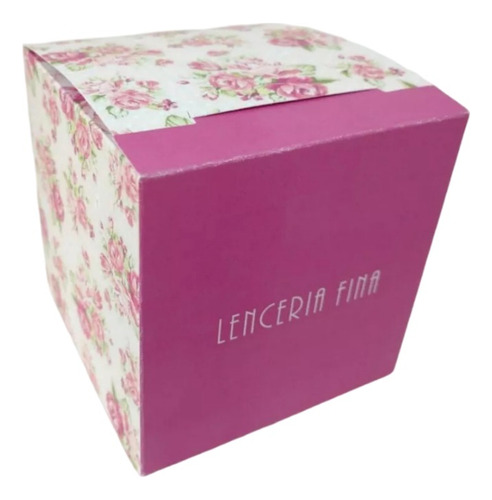 Packaging / Caja Cubo Con Tu Logo / Lencería Fina (pack X10)