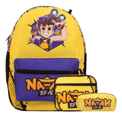 Mochila Natan Por Aí C/ Lancheira E Estojo - Toys 2u