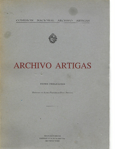 Archivo Artigas Tomo 30 - Comision Nacional Archivo Artigas