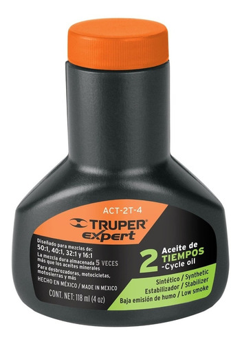 Aceite Sintético P/ Motor De 2 Tiempos 120ml Truper Act-2t-4